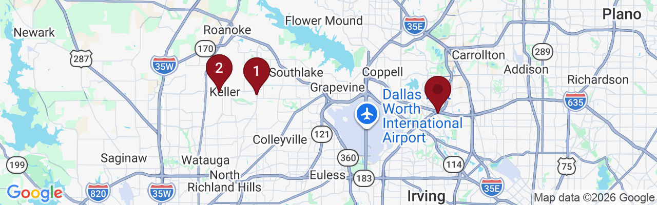 Map showing facility locations