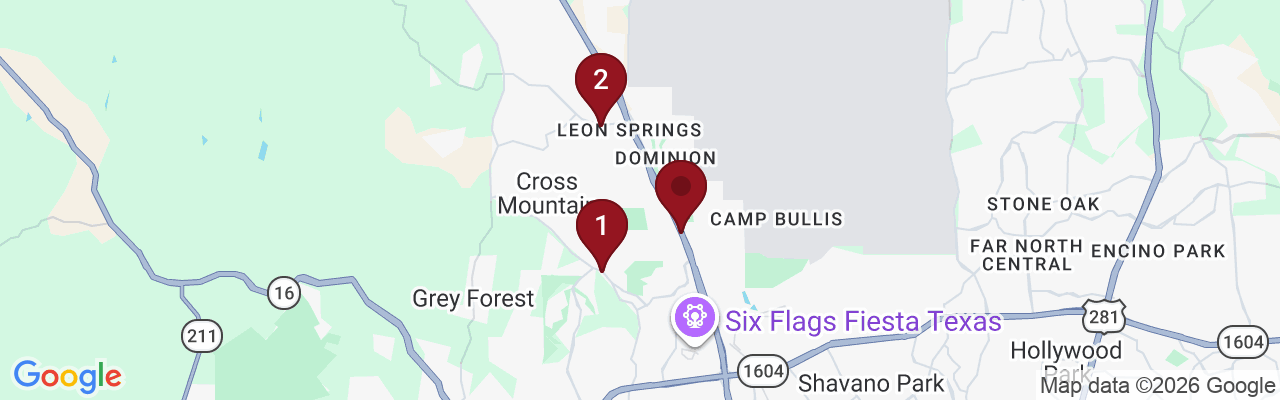 Map showing facility locations