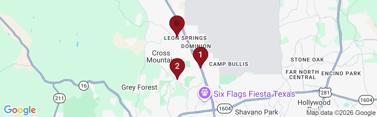 Map showing facility locations