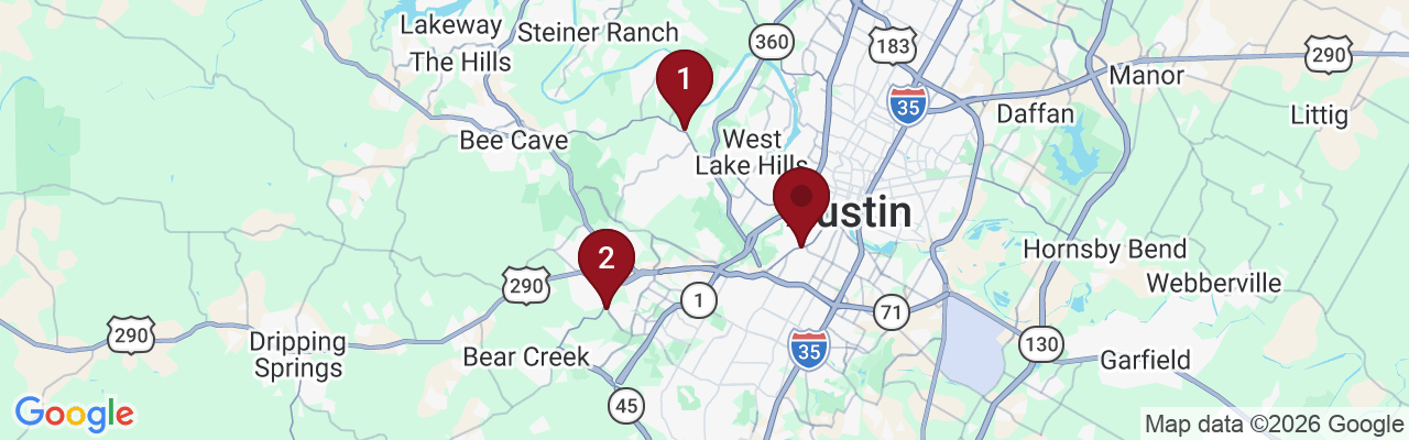 Map showing facility locations