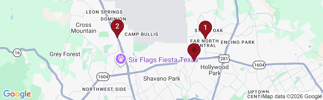 Map showing facility locations