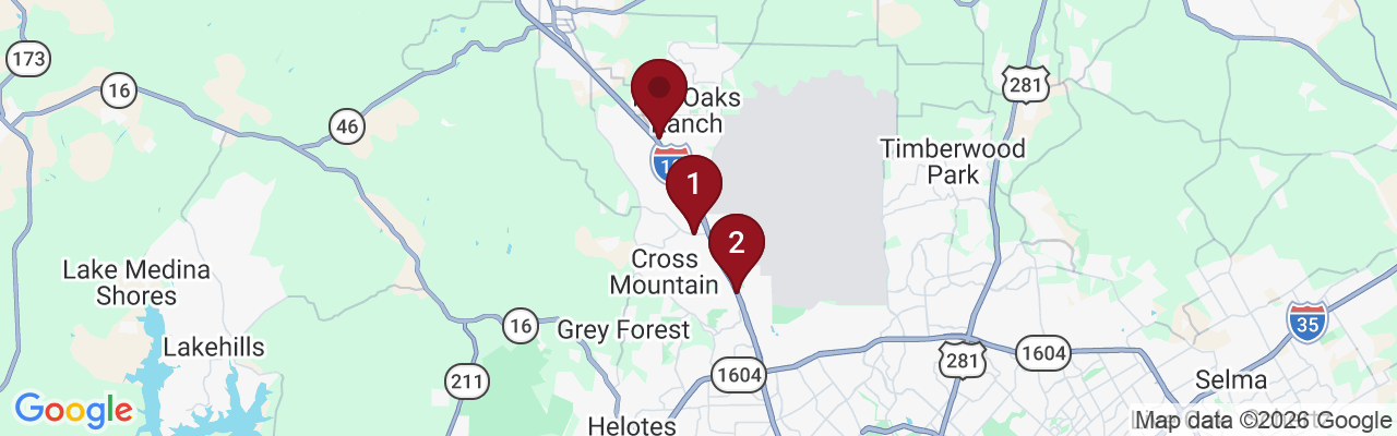 Map showing facility locations
