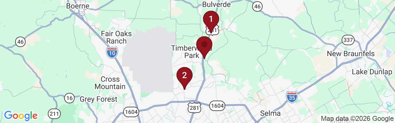 Map showing facility locations