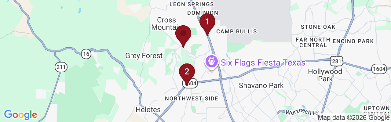 Map showing facility locations