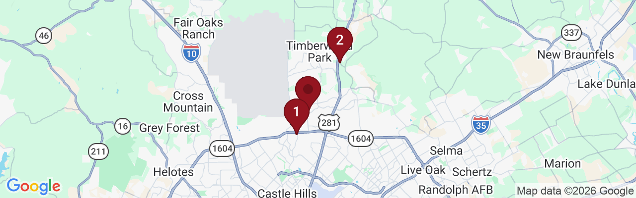 Map showing facility locations