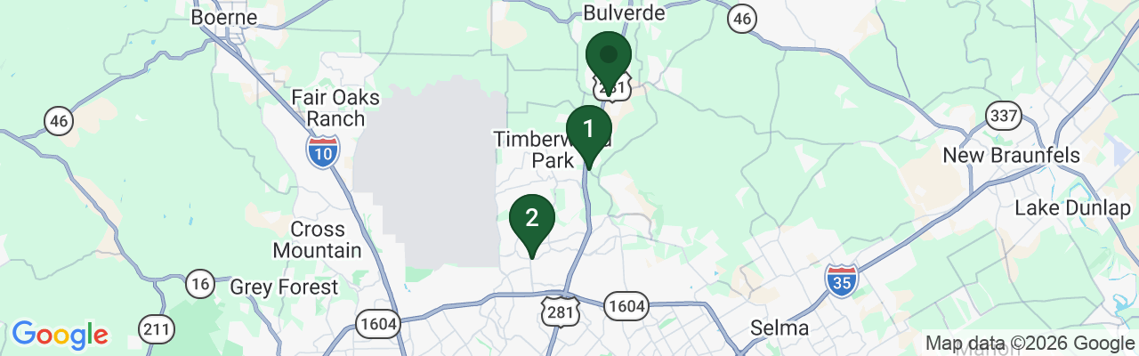 Map showing facility locations